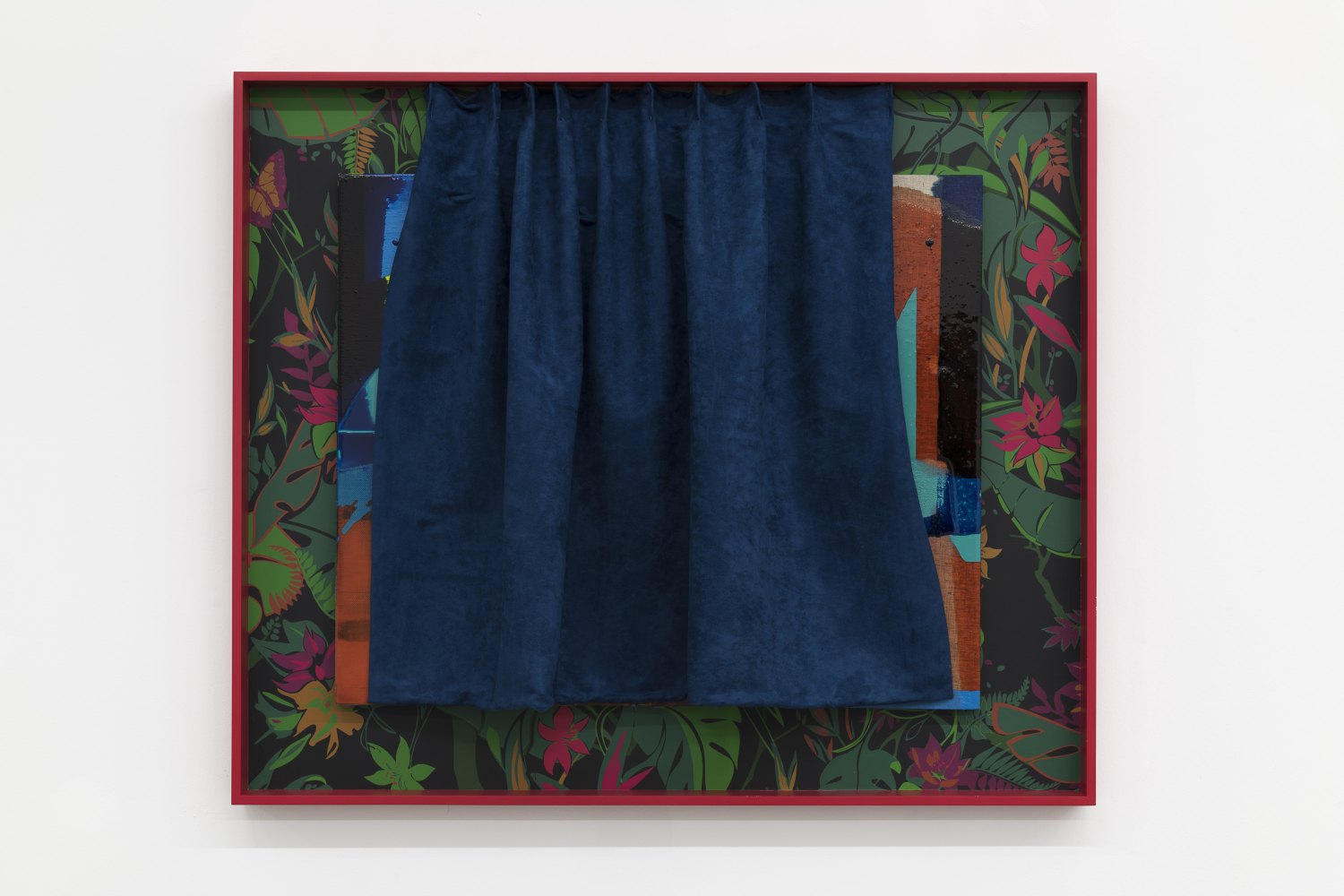 Alex Hubbard  Private Lives, 2018 Urethane, resin, fiberglass, found wallpaper, wood, fabric 103,5 x 122 x 7,5 cm  