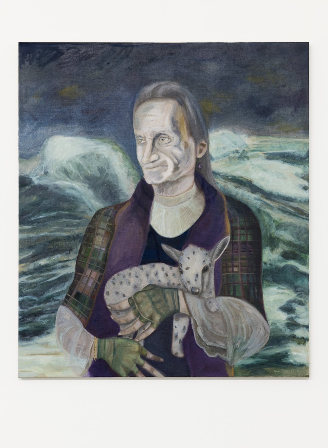 Jill Mulleady Self portrait in 2066 / Dementia, 2018 Oil on linen, 122 x 106 cm