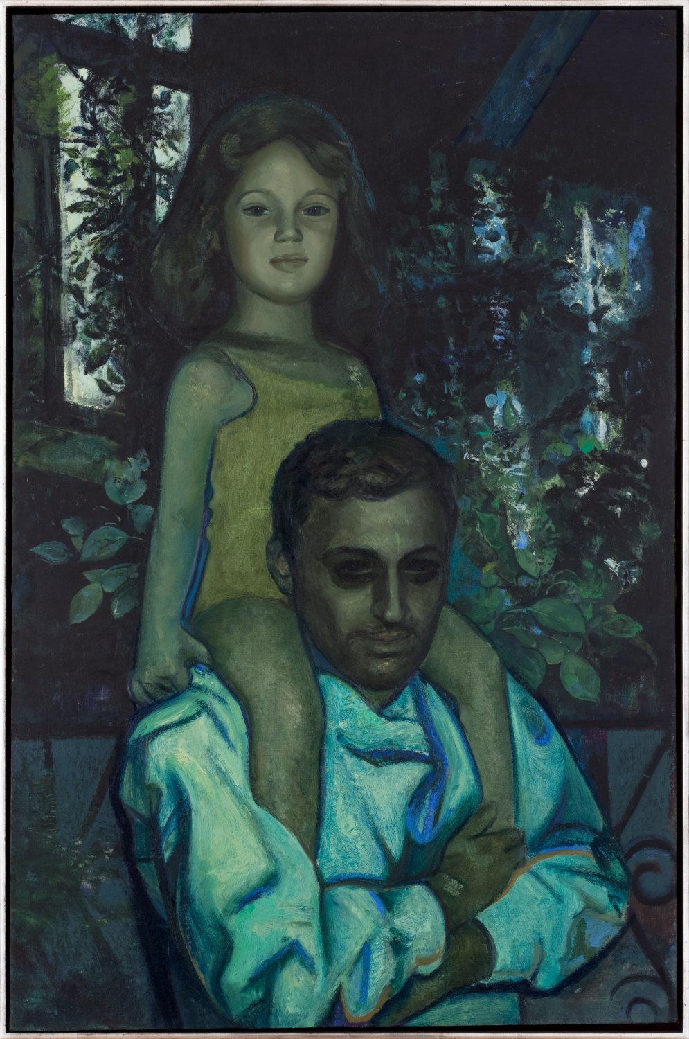 Victor Man A with his daughter, 2015 Oil on canvas, 101 × 67 cm
