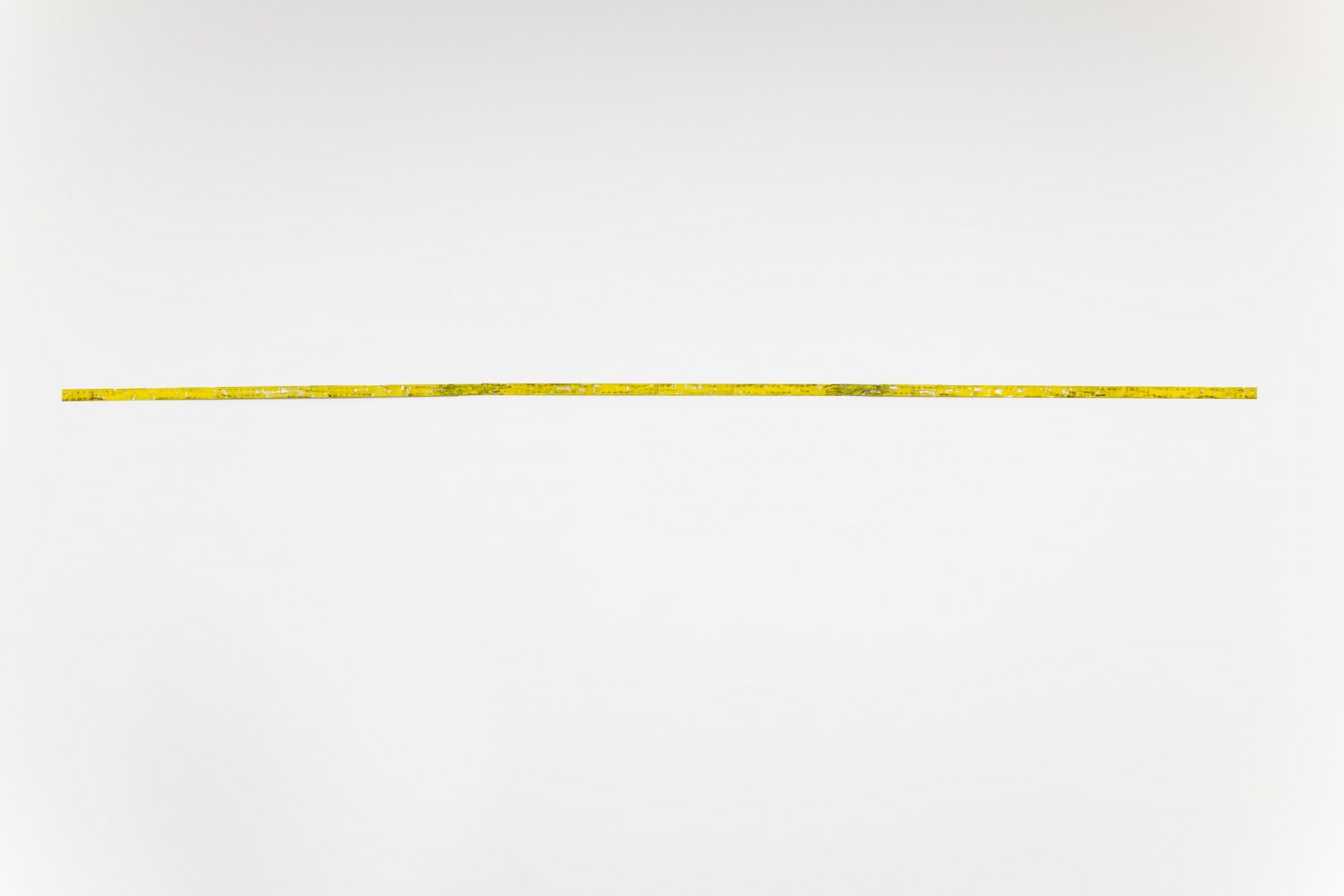 Win McCarthy Untitled (Yellow Width), 2021 Welded aliuminum rulers 5 x 500 cm