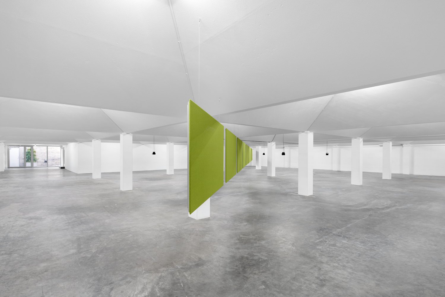 Florian Hecker, Formulations As Texture, horizontal and vertical crossings, Installation view, Simian, Copenhagen, 2022
