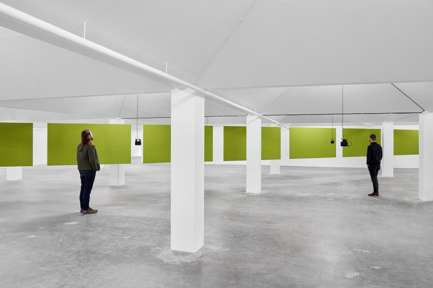 Florian Hecker, Formulations As Texture, horizontal and vertical crossings, Installation view, Simian, Copenhagen, 2022