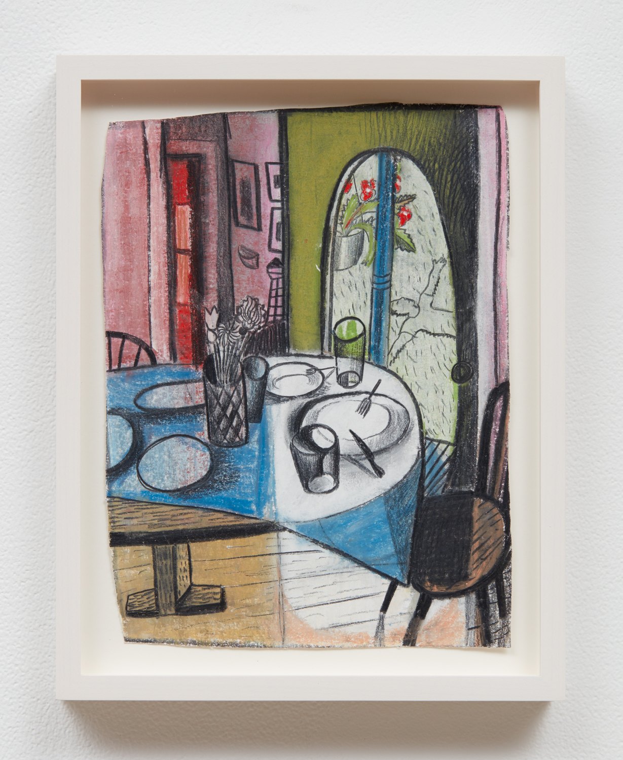 Louis Fratino Home Interior, 2020 Chalk pastel and graphite on paper 20.5 x 15 cm