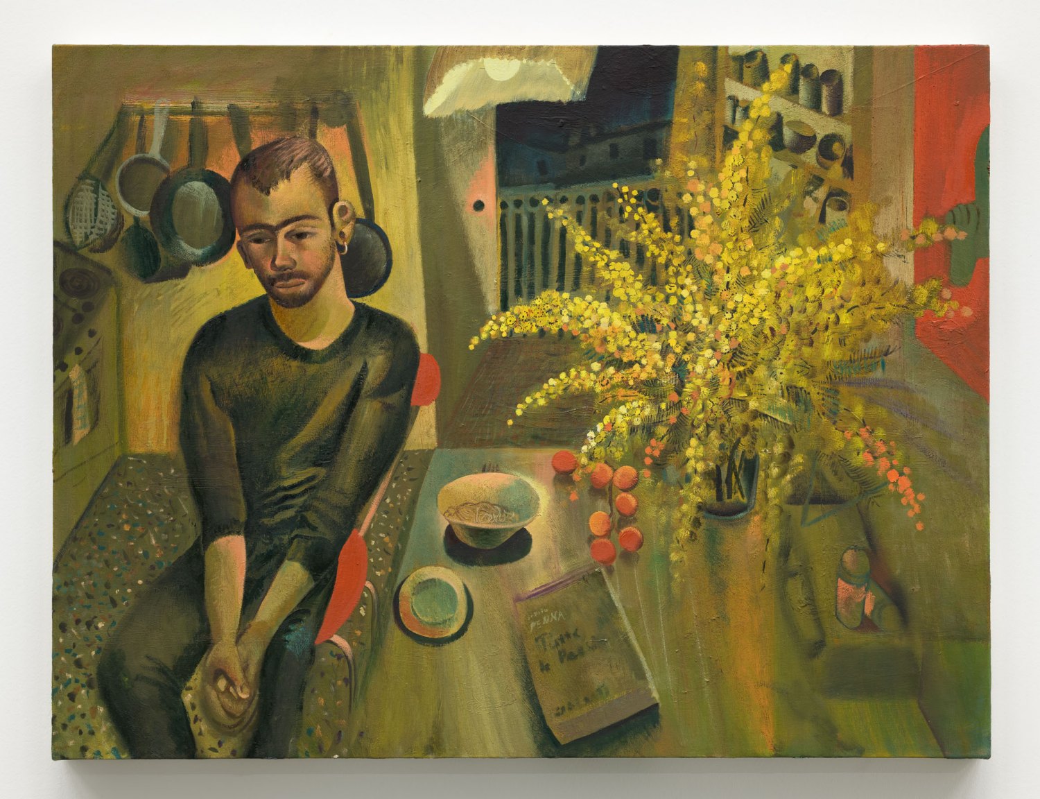 Louis Fratino Mimosa, San Cosimato, 2022 Oil on canvas 89 x 117 cm 