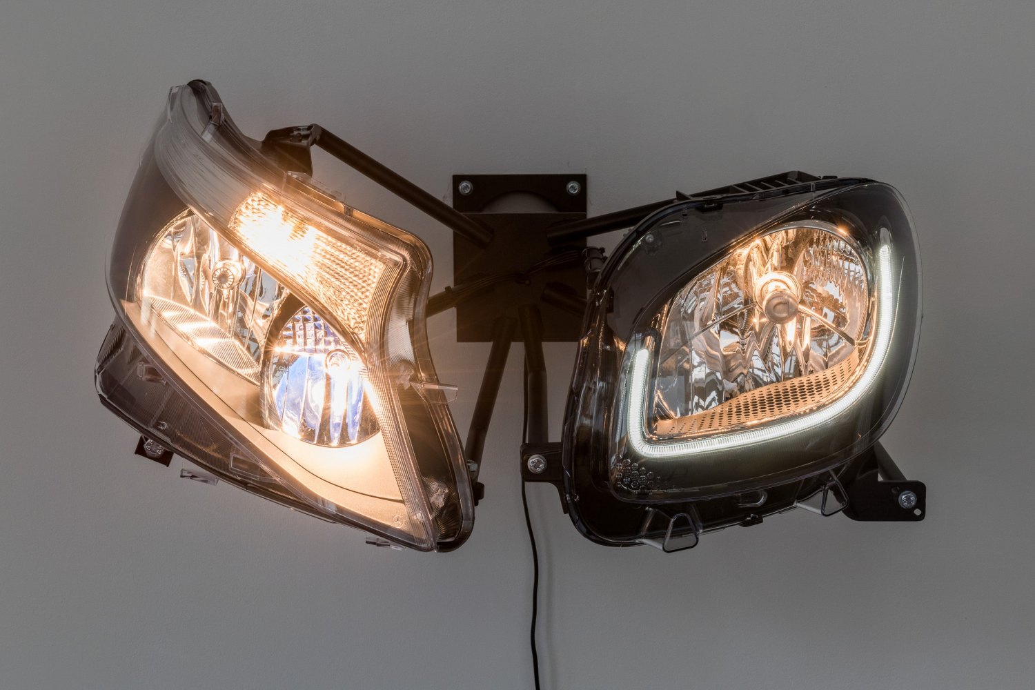 Yngve Holen  Hater Headlight, 2019 Headlights, powder-coated steel, 50 x 80 x 80  