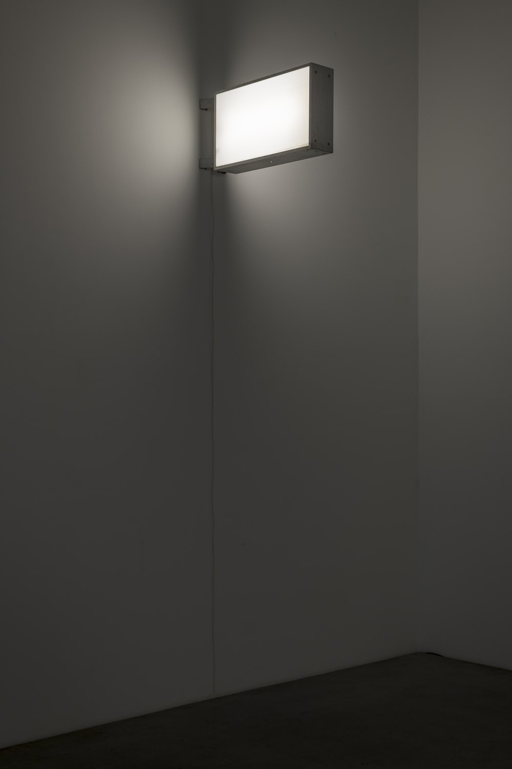 Klara Lidén Untitled (Lightbox Berliner Zeitung), 2023  Neon, metal, plastic  40.5 x 80 x 15 cm  