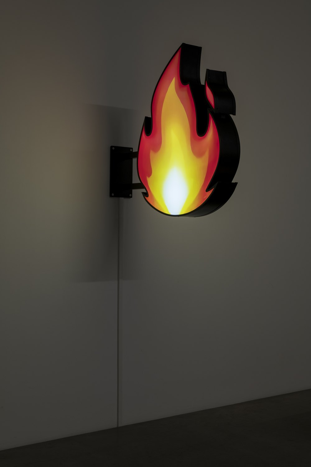 Claire Fontaine  On Fire, 2023 Double sided LED sign, metal 80 x 100 x 15 cm