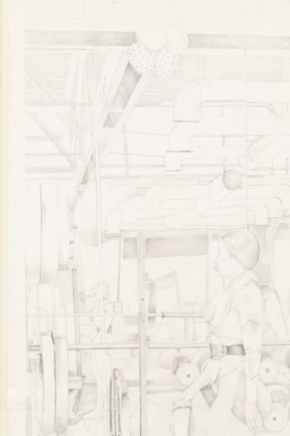 Detail: Untitled, 2024 Pencil on paper 144 x 91 x 3 cm