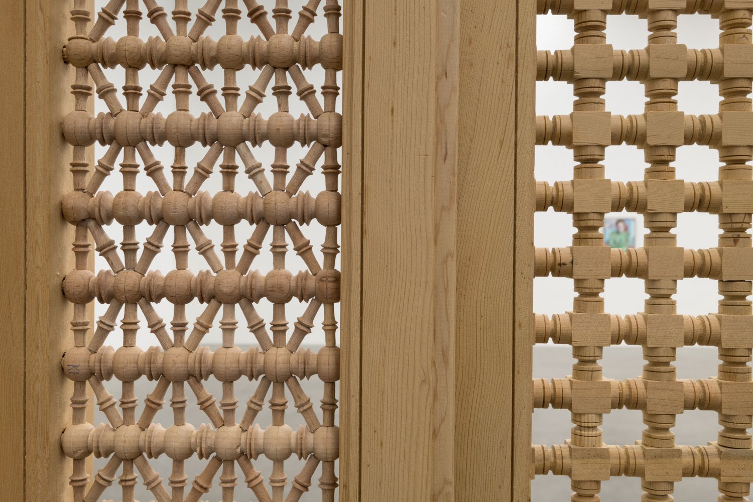 Detail: Mashrabiya, 2024 Cedar, beech wood 235 x 150 x 7 cm 
