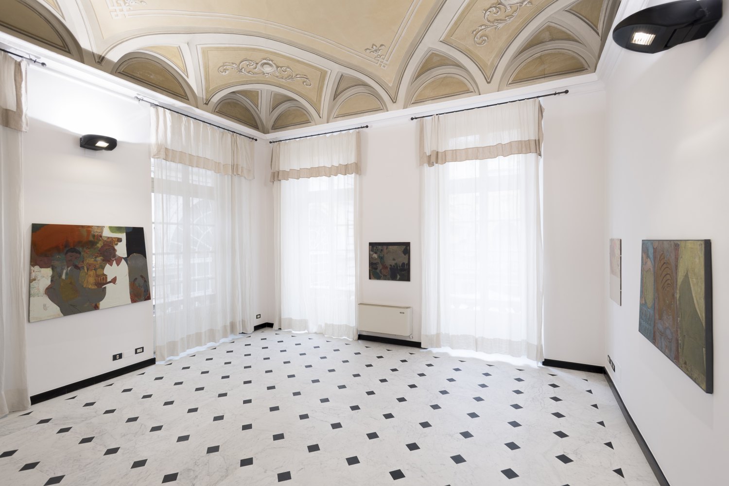 Installation view, Kai Althoff, di costole, nervi delle volpi, 2024 