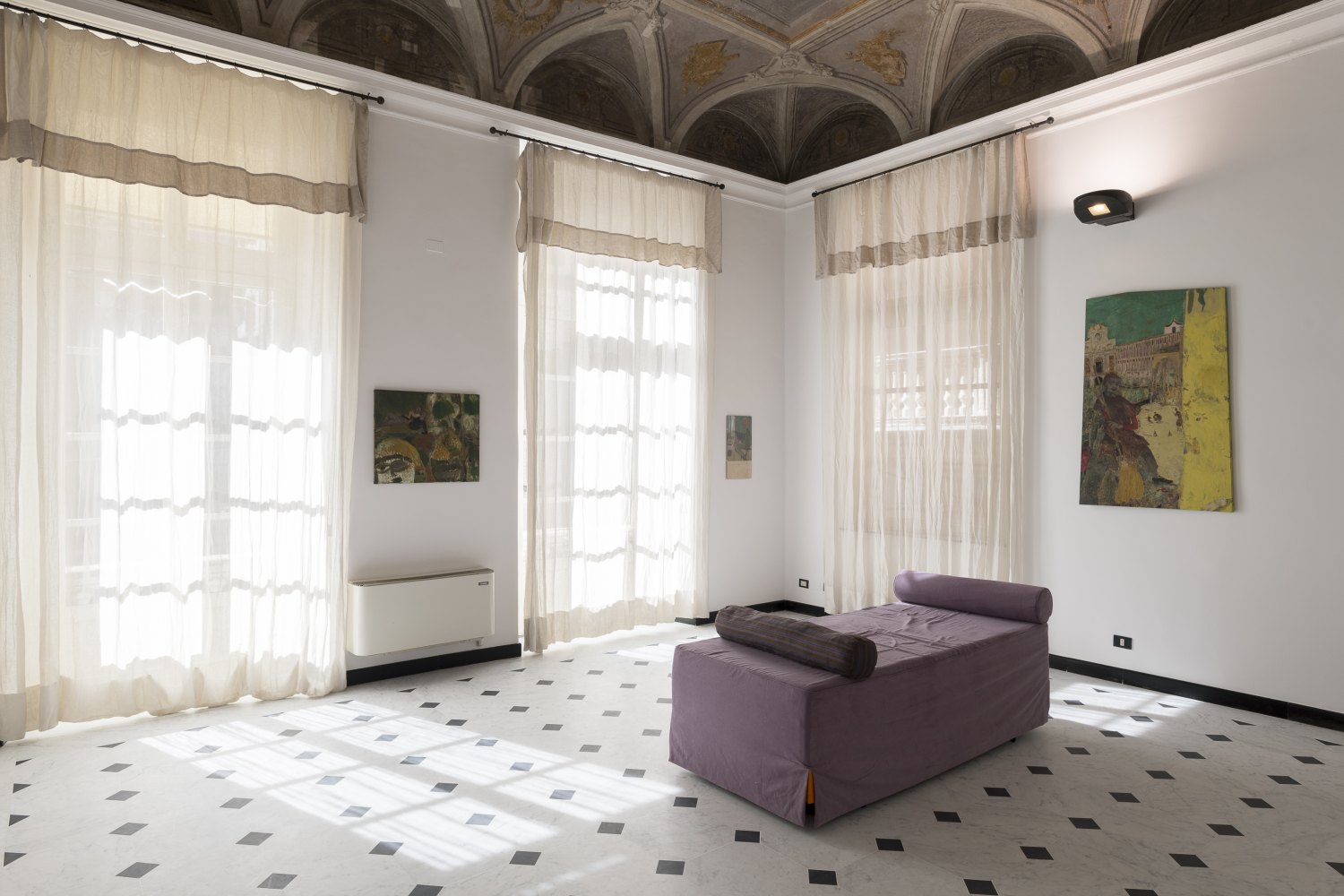 Installation view, Kai Althoff, di costole, nervi delle volpi, 2024 