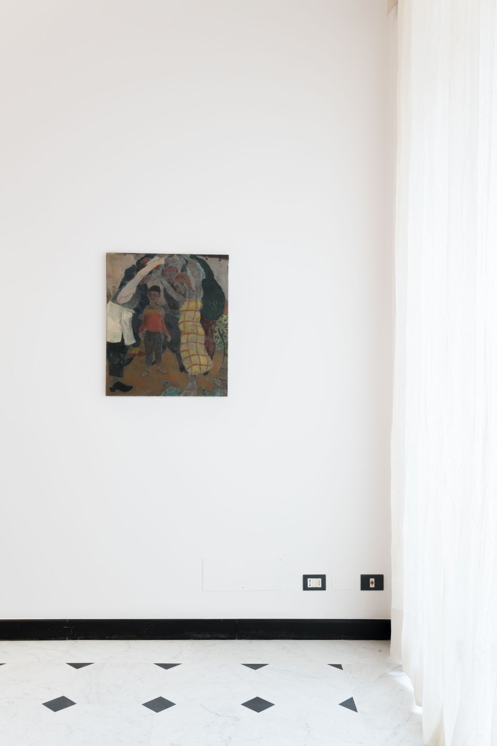 Installation view, Kai Althoff, di costole, nervi delle volpi, 2024 