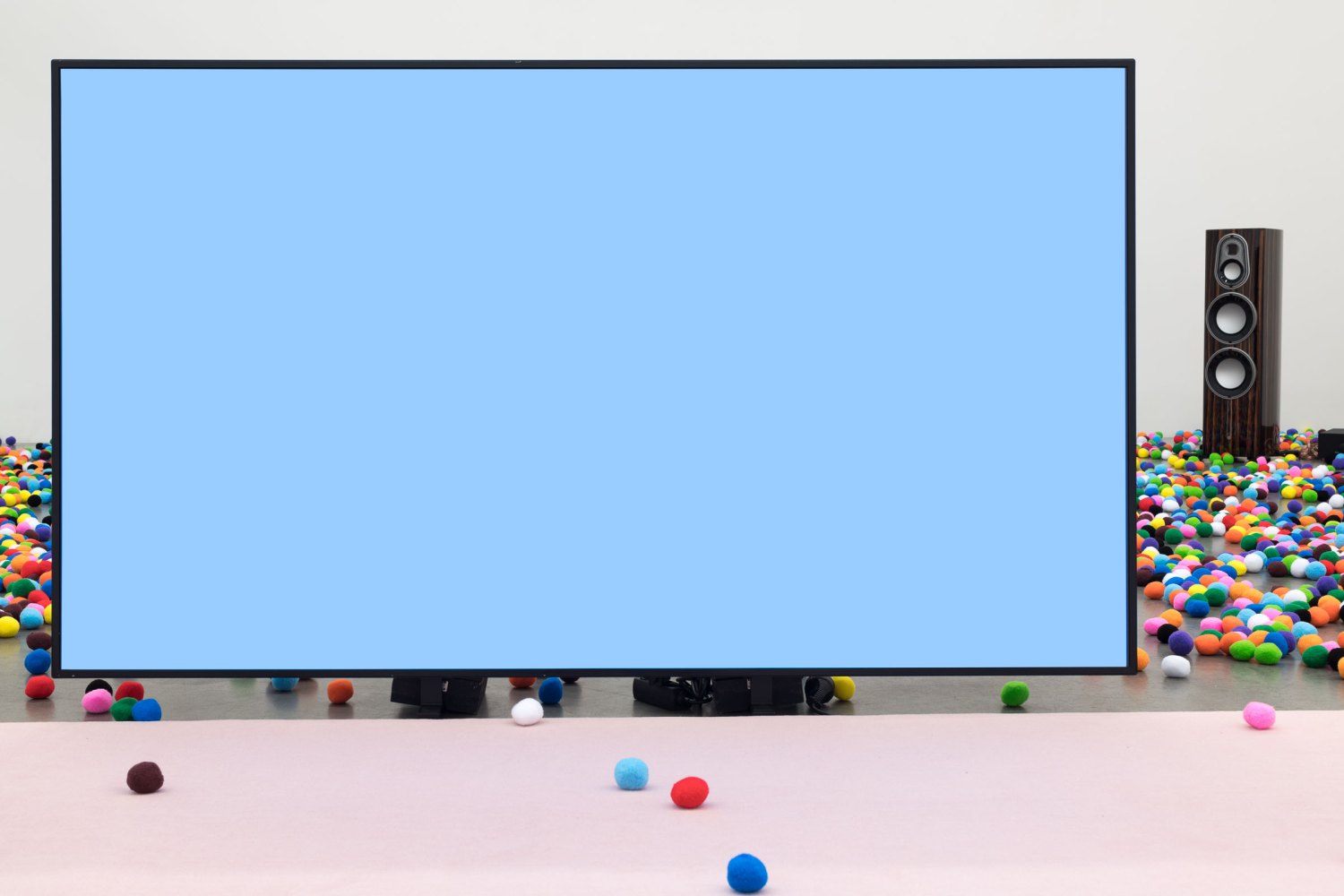A years worth of calm soothing and restful at 15 seconds a day (According to color psychology, blueis the most calming color for the mind; pink is the most physically soothing and will leave you feelingswaddled. Green, the color of nature, is the least demanding of all the colors and is very restful on theeye),&nbsp;202591 minute color video, rug, borrowed pillows and resting supports from various friends, peers and*supportersdimensions variable