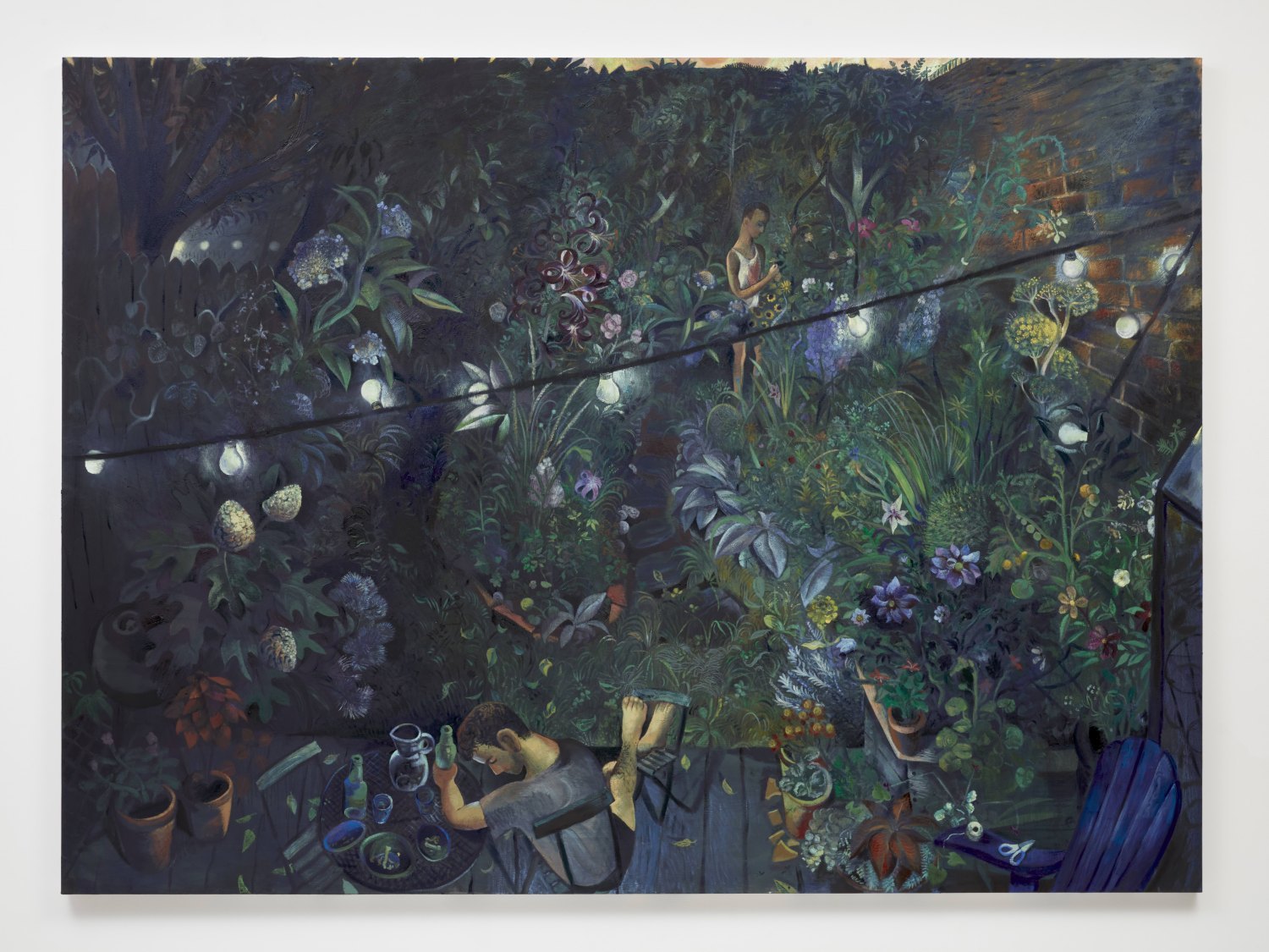 Louis Fratino Garden at dusk, 2024 Oil on canvas 279.5 x 206 cm