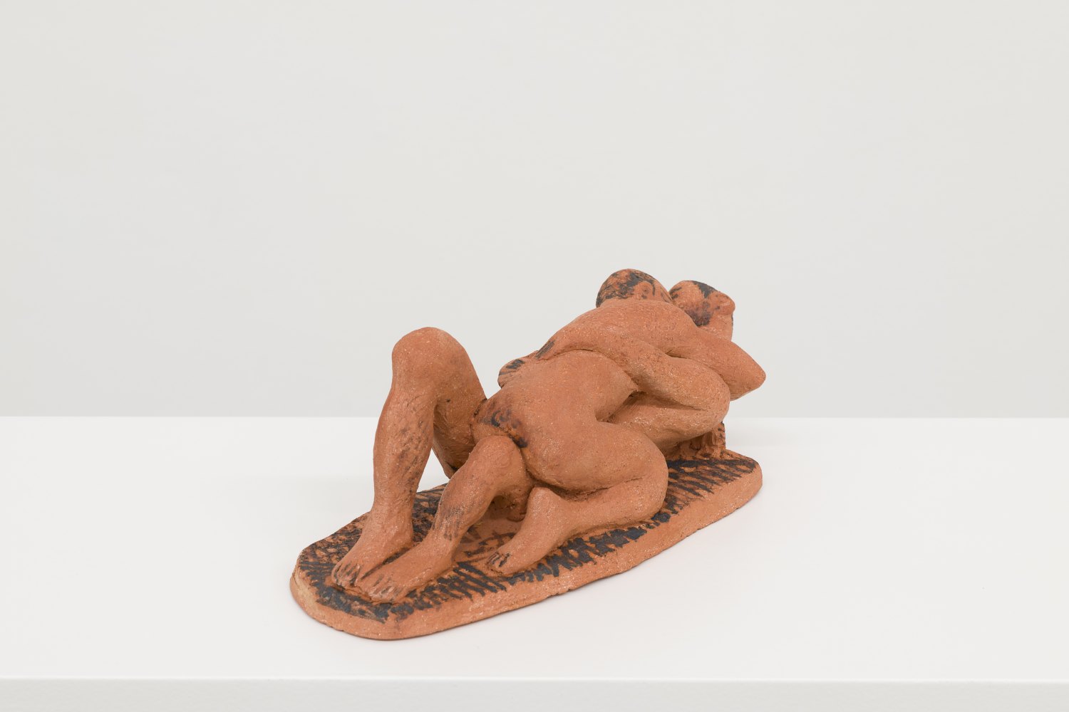 Romantic couple, 2025 Terracotta with iron oxide 8 x 21 x 8.5 cm