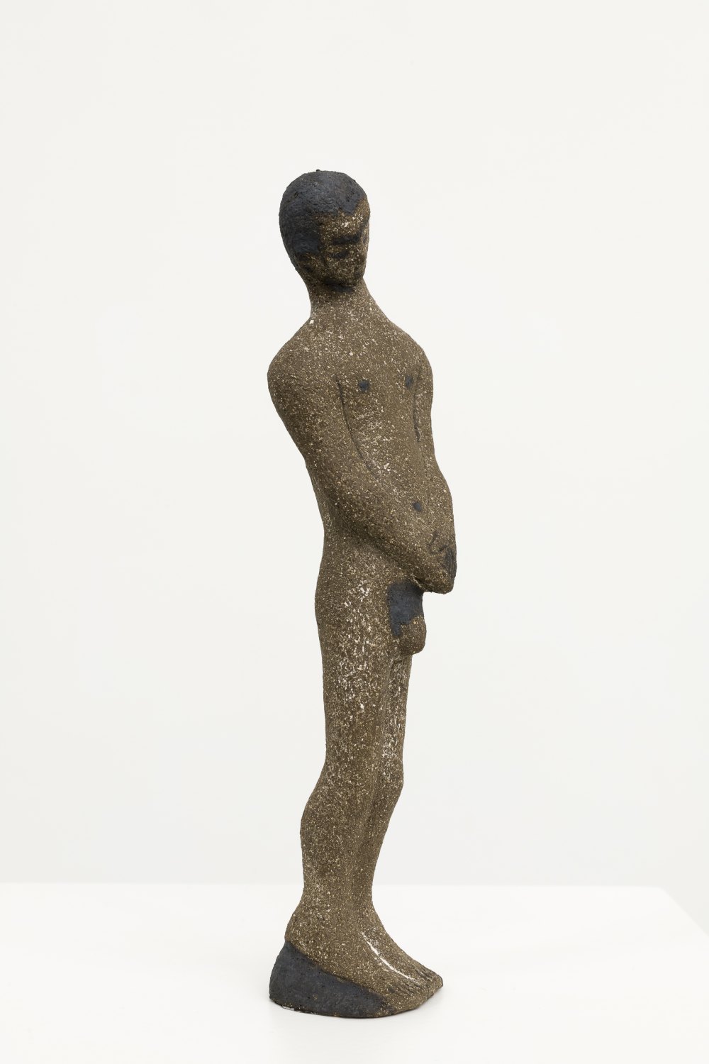 Pudore, 2025 Terracotta with porcelain and iron oxide 18.5 x 5 x 4 cm