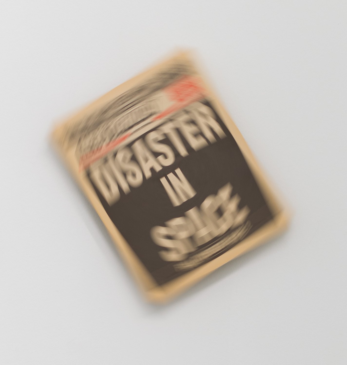 Atiéna R. Kilfa Tablooid, 2025 Newspaper film prop, aluminium, motor 37.5 x 29.6 cm unique