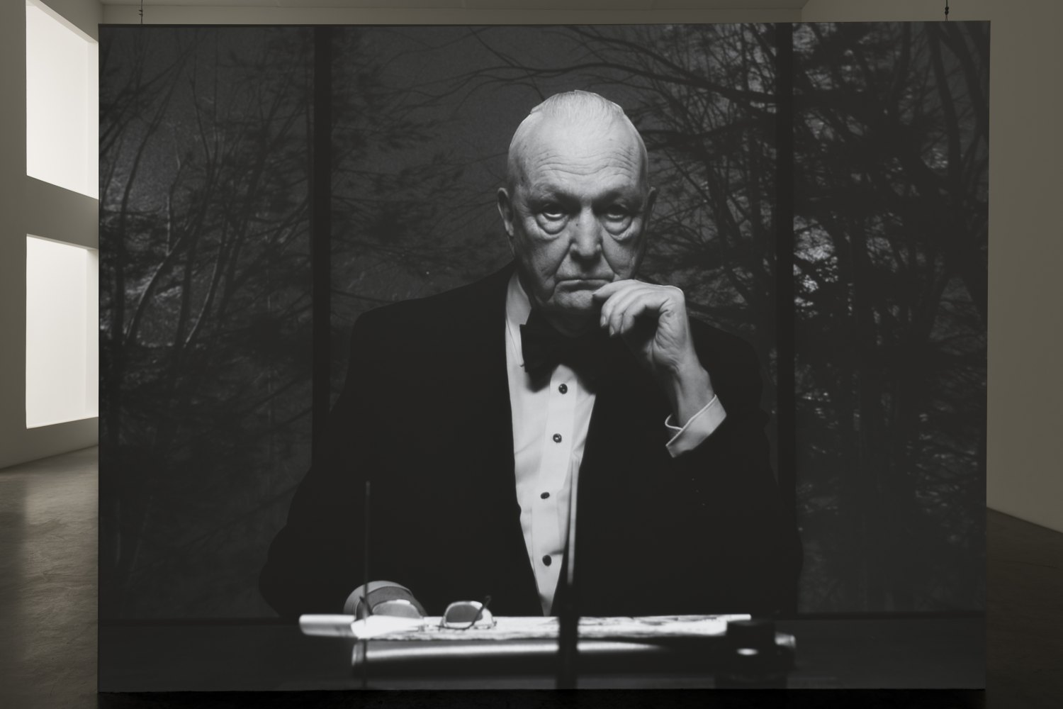 Atiéna R. Kilfa Rotor Vector, 2024 4K uhd, 4:3 ratio, b&w, silent, 8:53 min, continuous loop  333 x 250 cm Edition of 4 + 1 AP 