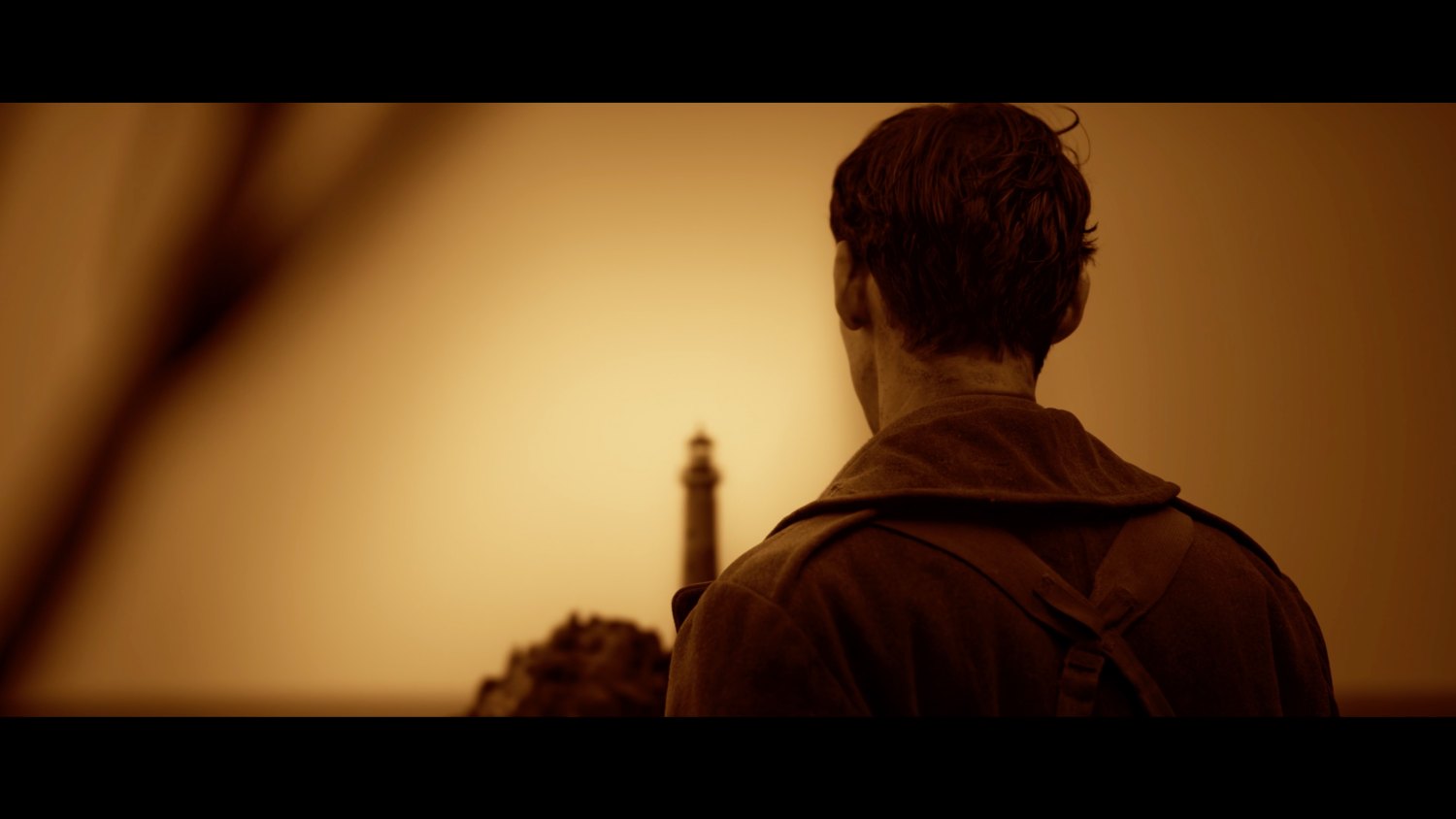 Atiéna R. Kilfa Landfall,&nbsp;2025 4k video, 21:9, sepia, sound, 8:29 continuous loop