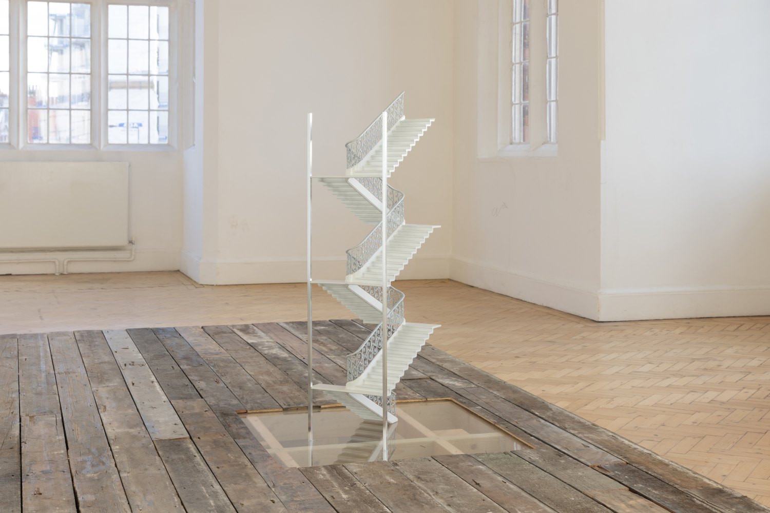 Atiéna R. Kilfa  Untitled, 2023  3D PLA print, acrylic paint and gloss finish, chrome bar  108 x 36.5 x 27.5 cm