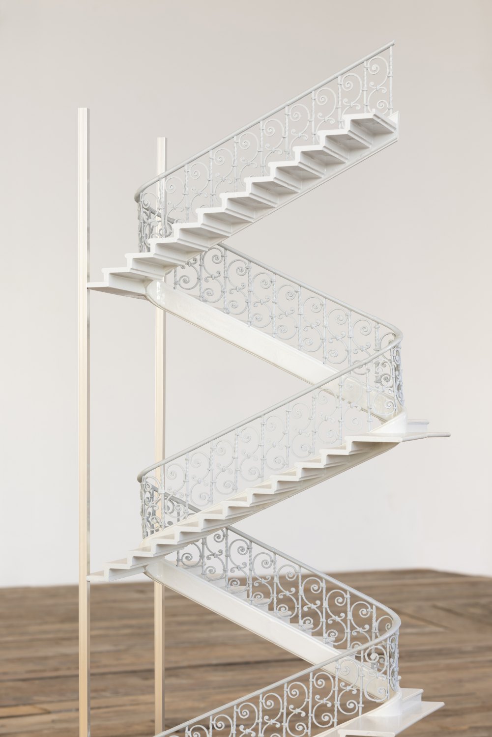 Atiéna R. Kilfa  Untitled, 2023  3D PLA print, acrylic paint and gloss finish, chrome bar  108 x 36.5 x 27.5 cm