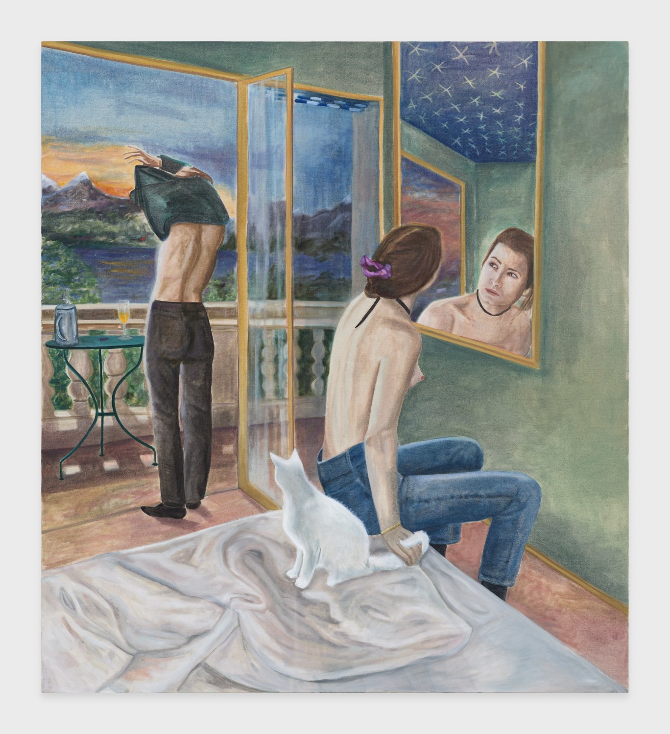 Jill Mulleady White Pussy, 2021 Oil on linen 168 x 152 cm