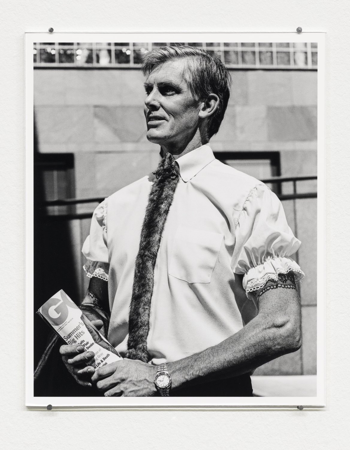 Pippa Garner Future Man! (The New Business Man: Fur Tie), 1987 - 2026 Inkjet print, Photo © Tim Street-Porter 21.5 x 26.7 cm