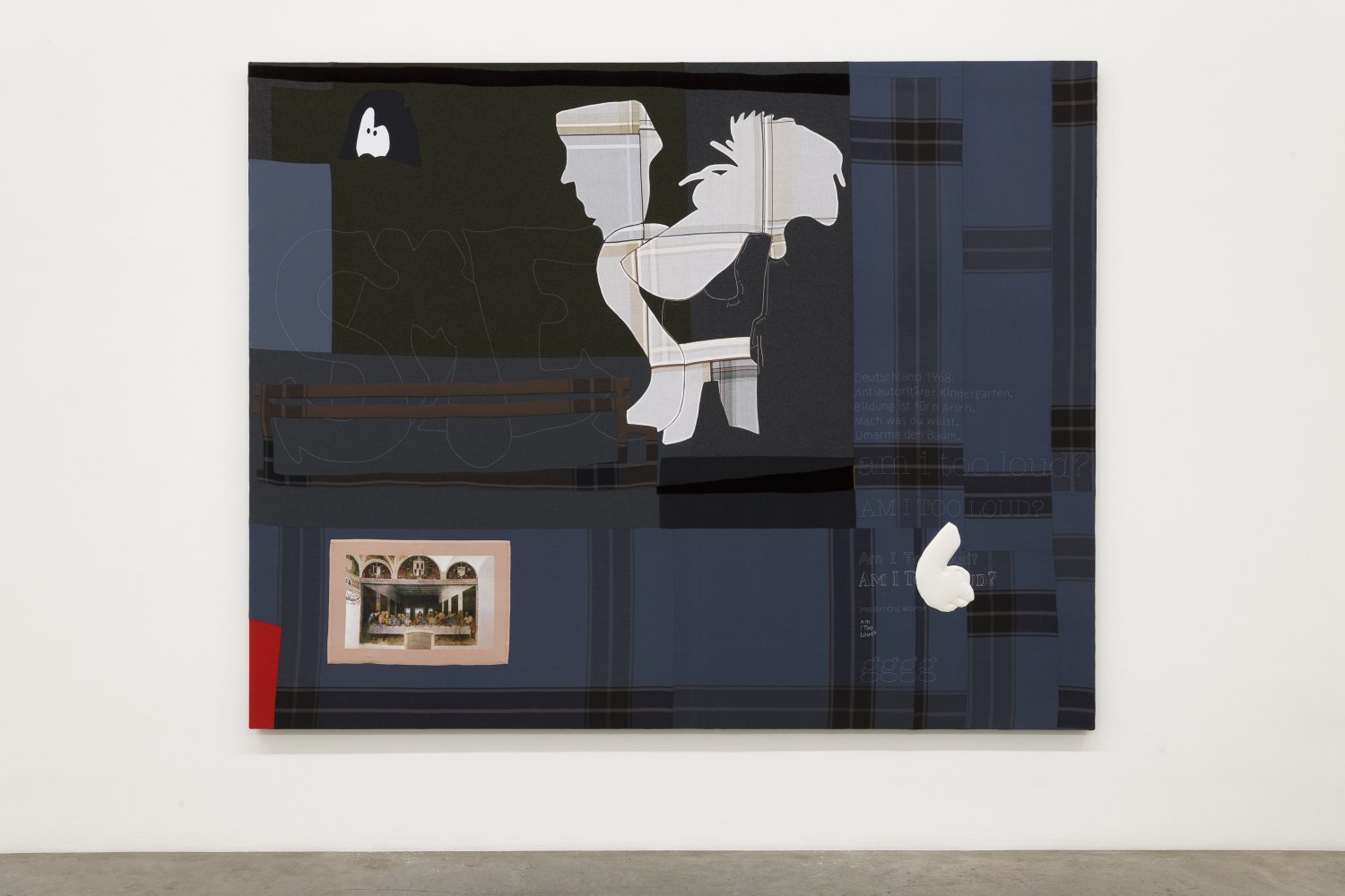 Am I too loud, 2008/2025 Wool, Cotton 224 x 284 x 4.5 cm