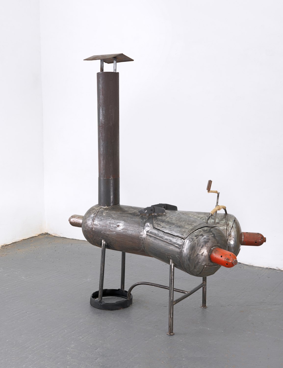 Andreas Slominski   Ofen zum Verbrennen von Astgabeln, 2011    Metal, 179 × 130 × 70 cm   
