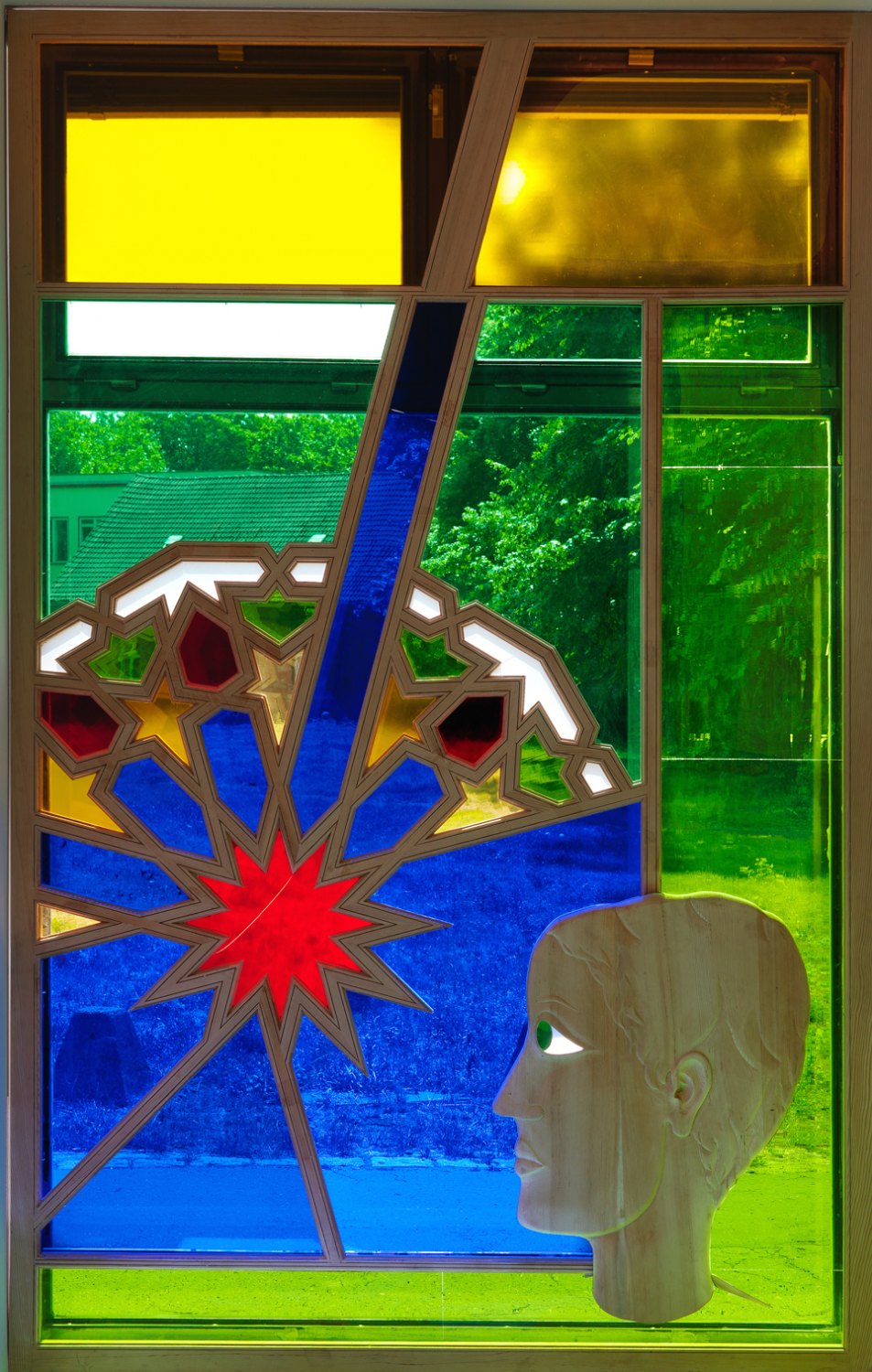 Katharina Wulff   Untitled, 2011    Wood, glass and plastic,  260 × 170 × 6 cm   